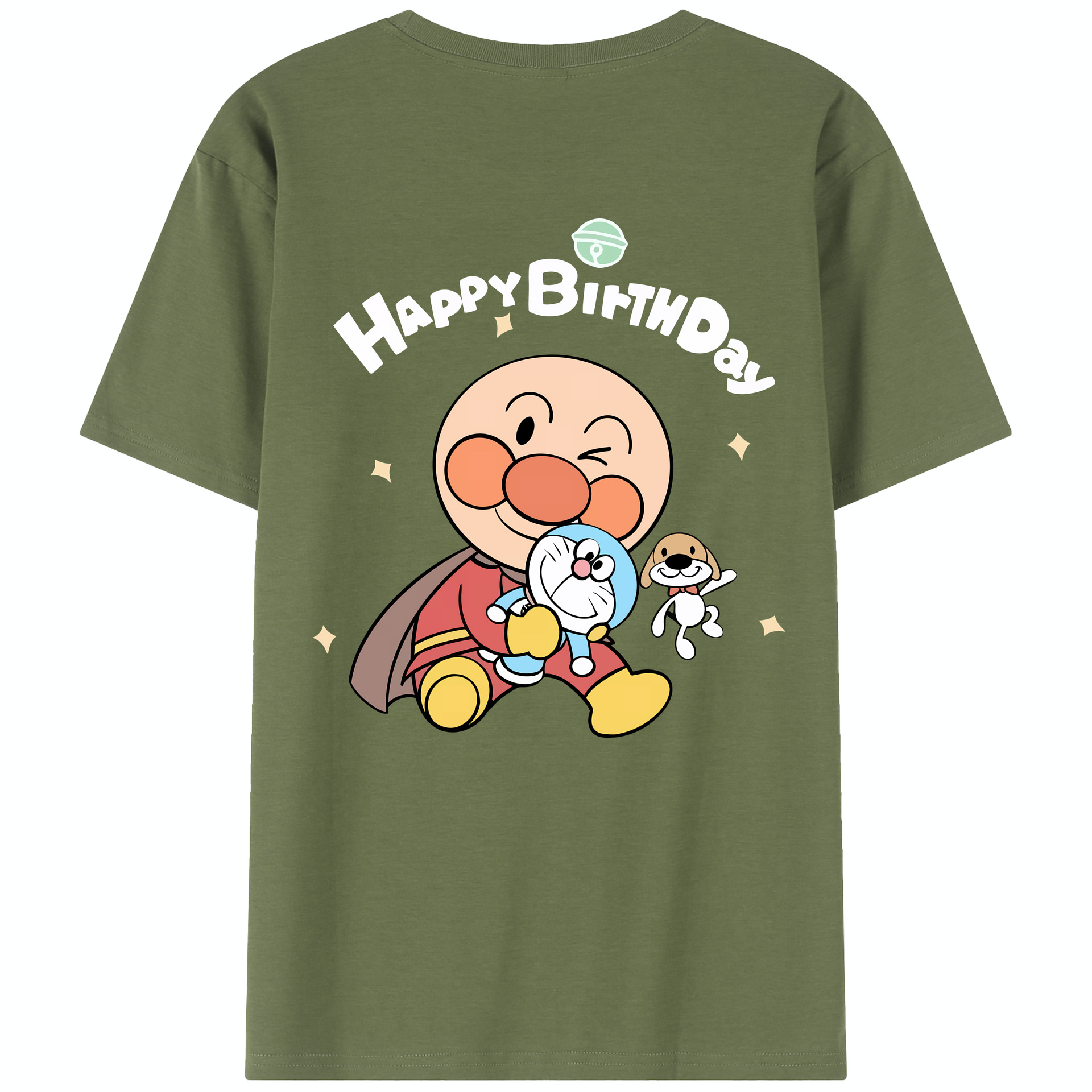 （画像用） アンパンマン Anpanman 綿100％半袖Tシャツ（背面プリント）